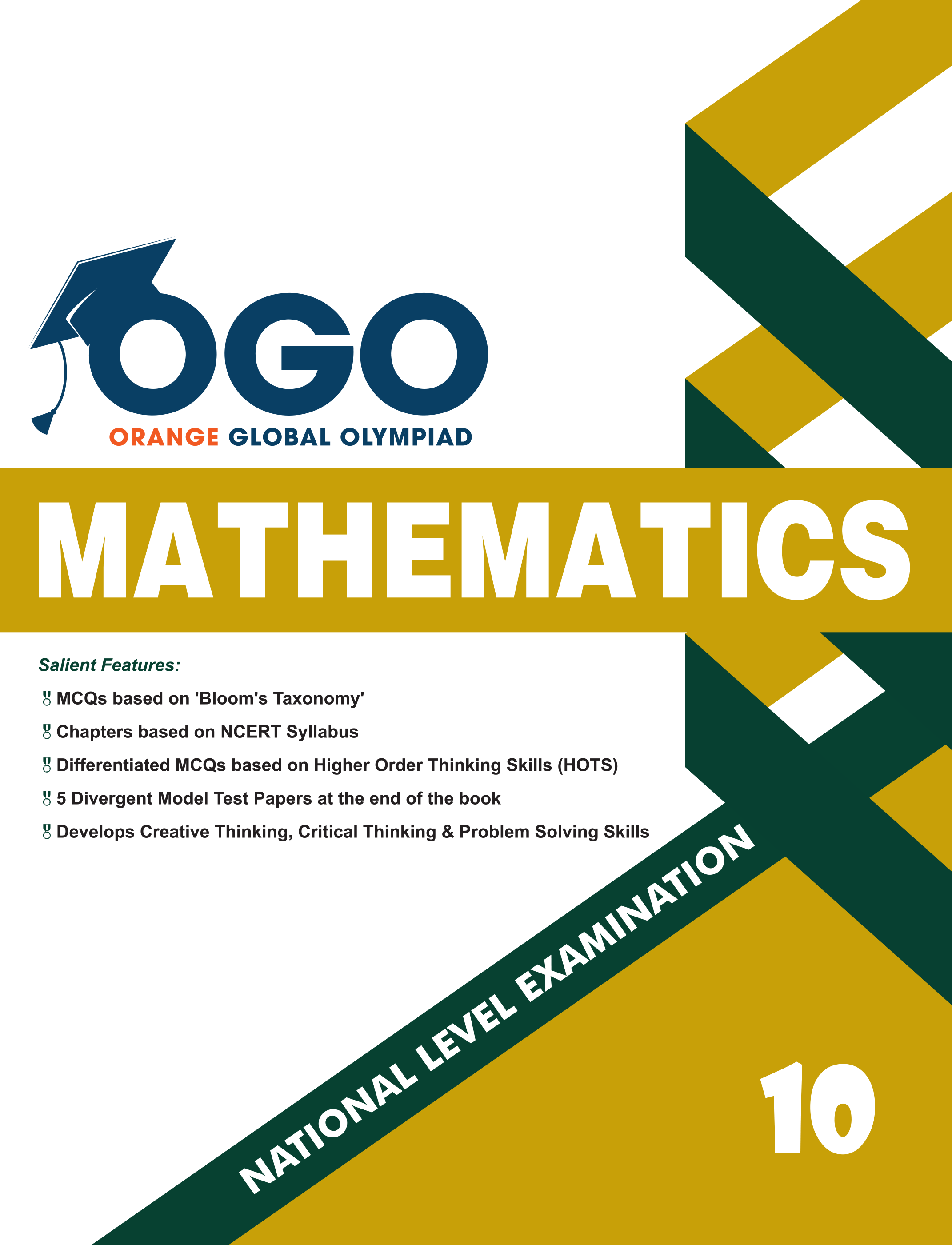 Full Marks Mathematics NLE Olympiad Prep Book for Class 10: Aligned with Bloom's Taxonomy, NCERT Syllabus, HOTS, and Model Test Papers | Strengthens Problem-Solving Skills | Ideal for 2025 & 2026 Olympiads
