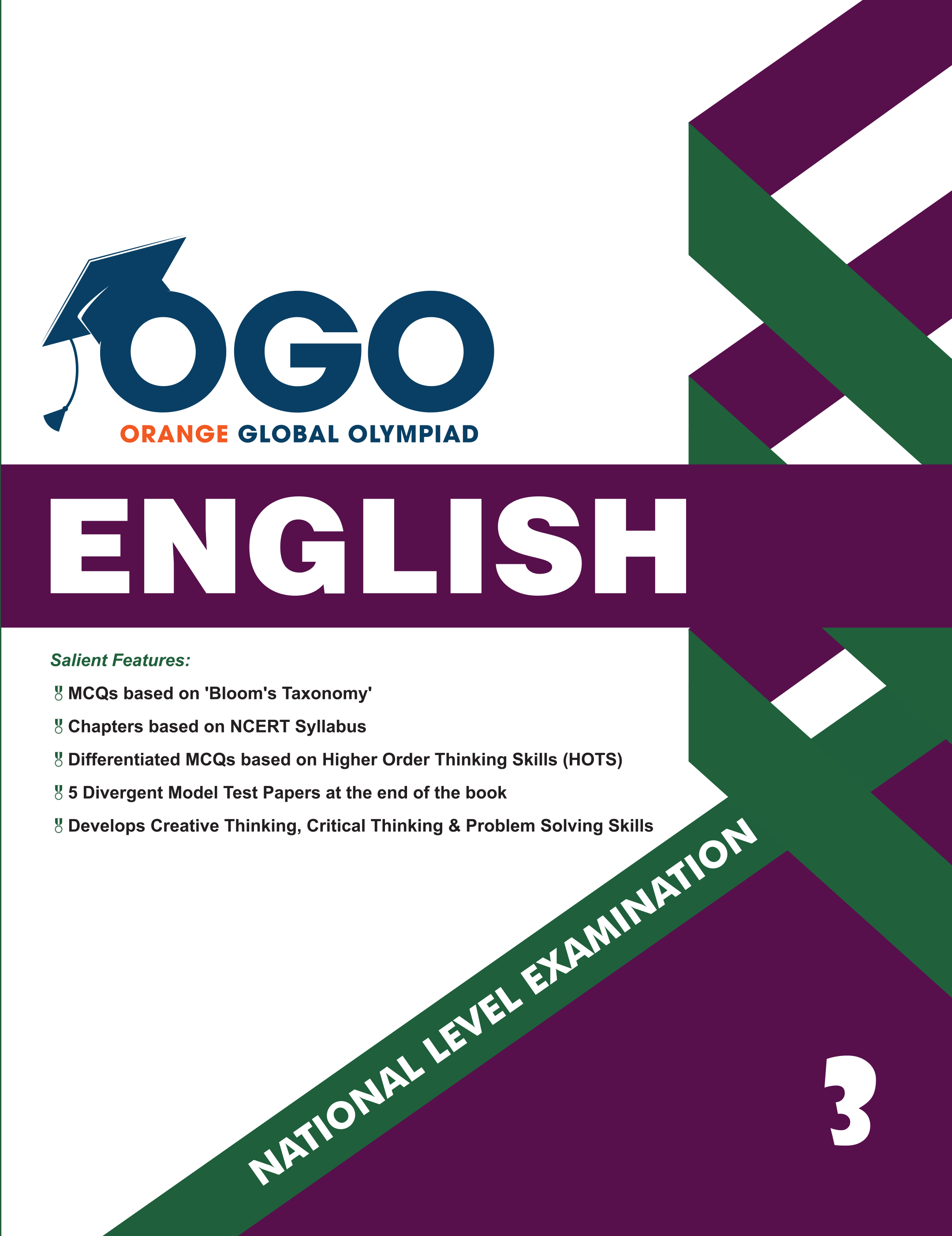 Full Marks English NLE Olympiad Prep Book for Class 3: Aligned with Bloom's Taxonomy, NCERT Syllabus, HOTS, and Model Test Papers | Strengthens Problem-Solving Skills | Ideal for 2025 & 2026 Olympiads