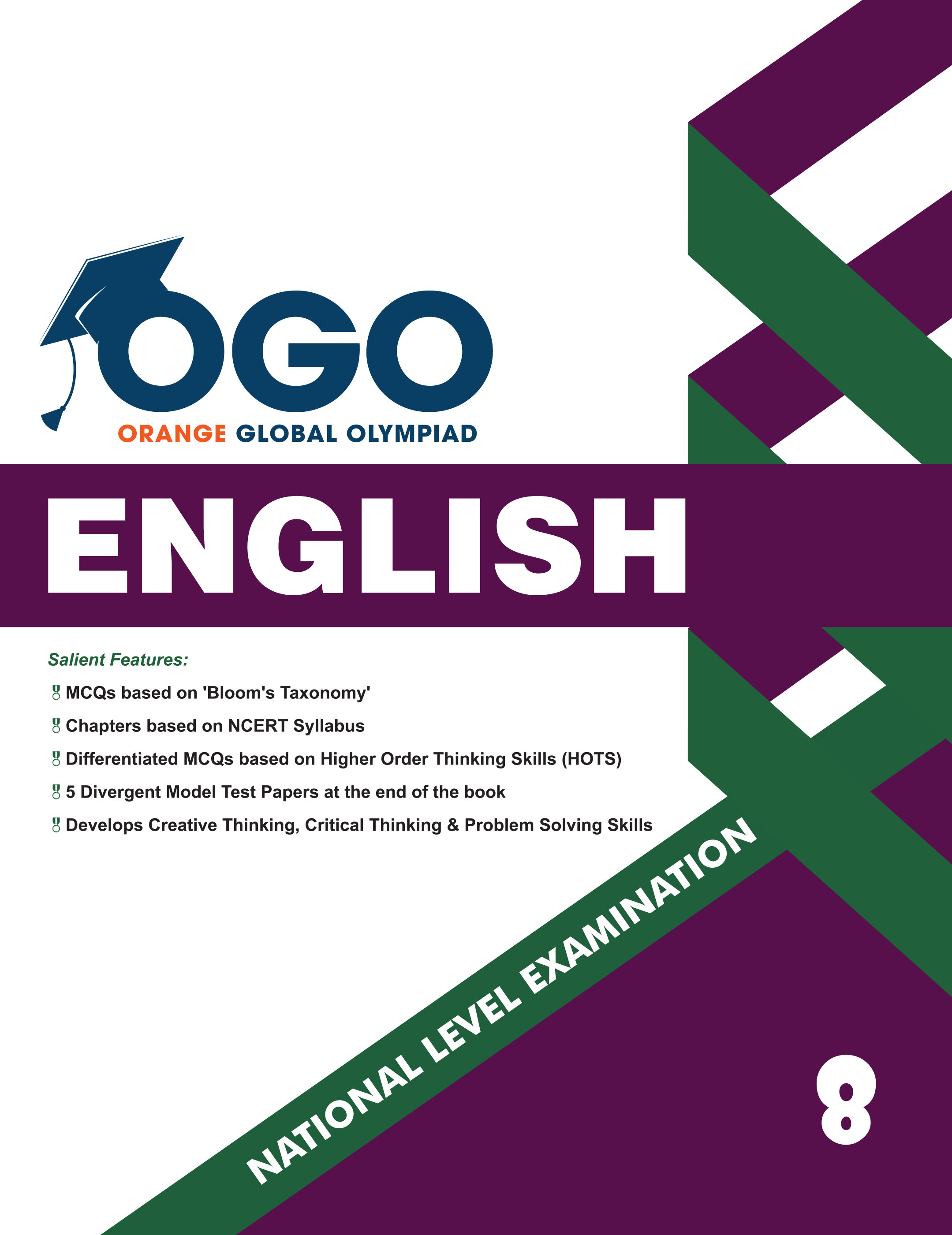 Full Marks English NLE Olympiad Prep Book for Class 8: Aligned with Bloom's Taxonomy, NCERT Syllabus, HOTS, and Model Test Papers | Strengthens Problem-Solving Skills | Ideal for 2025 & 2026 Olympiads
