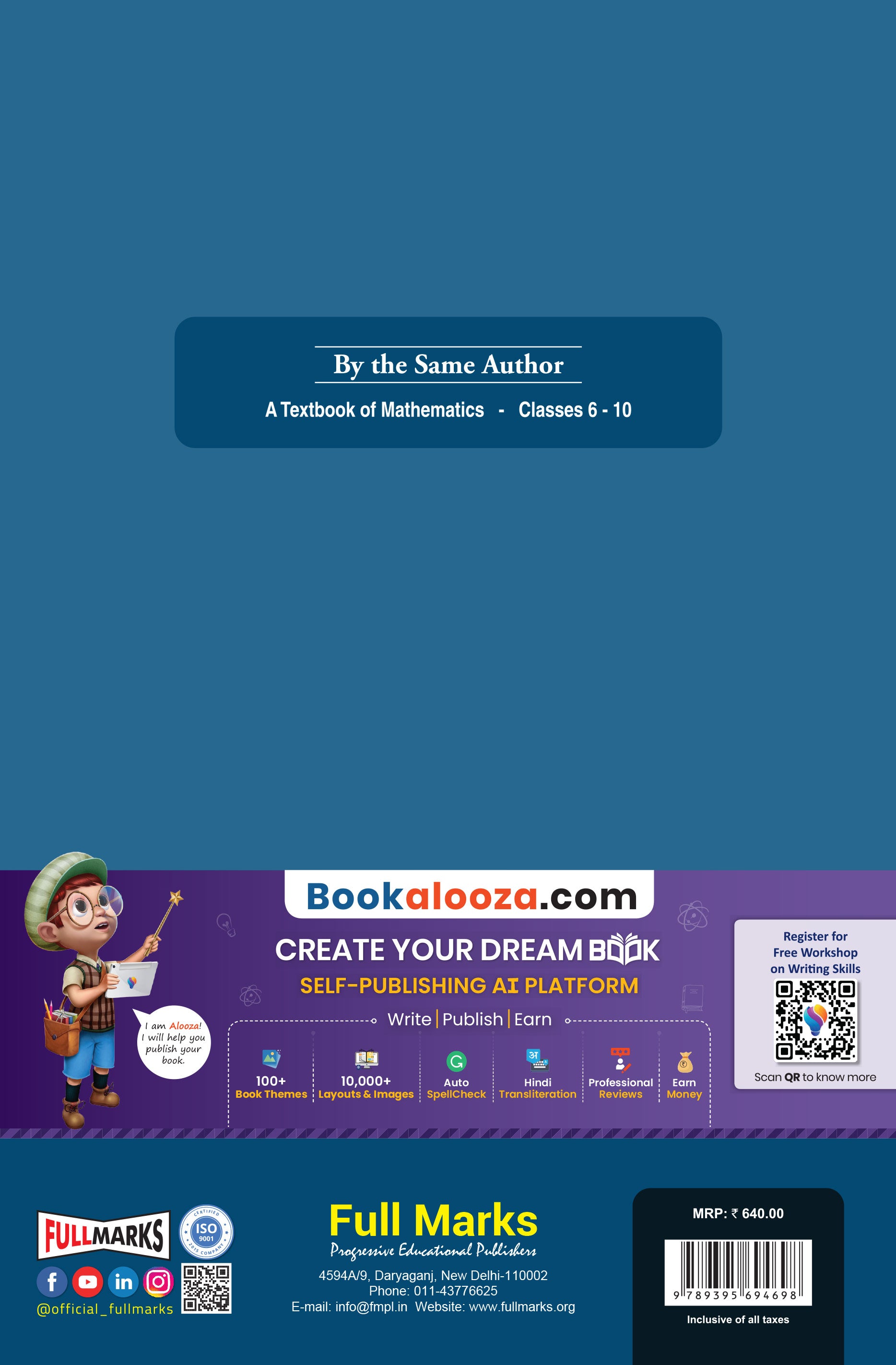 Full Marks Mathematics Manjeet Singh Ver 2. Textbook for Class 9 | Based on Latest CBSE Syllabus | Subject Code 041