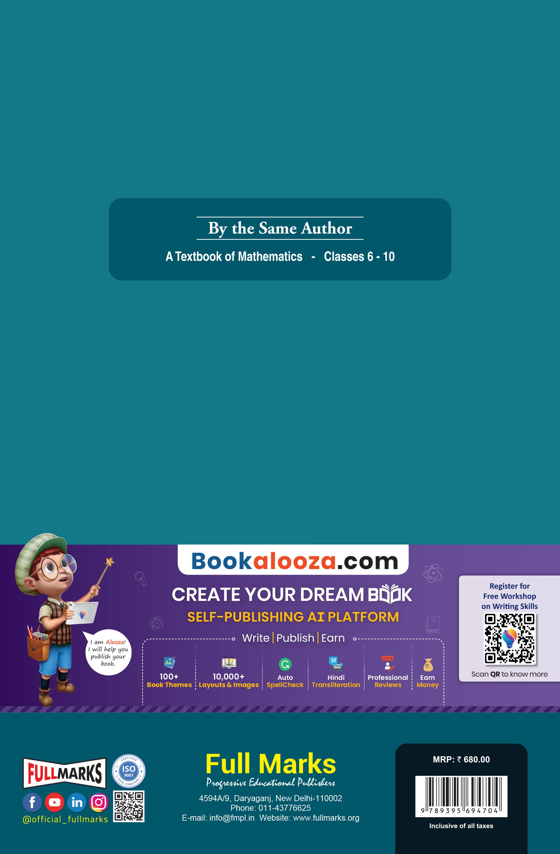 Full Marks Mathematics Manjeet Singh Ver 2. Textbook for Class 10 | Based on Latest CBSE Syllabus | Subject Code 041