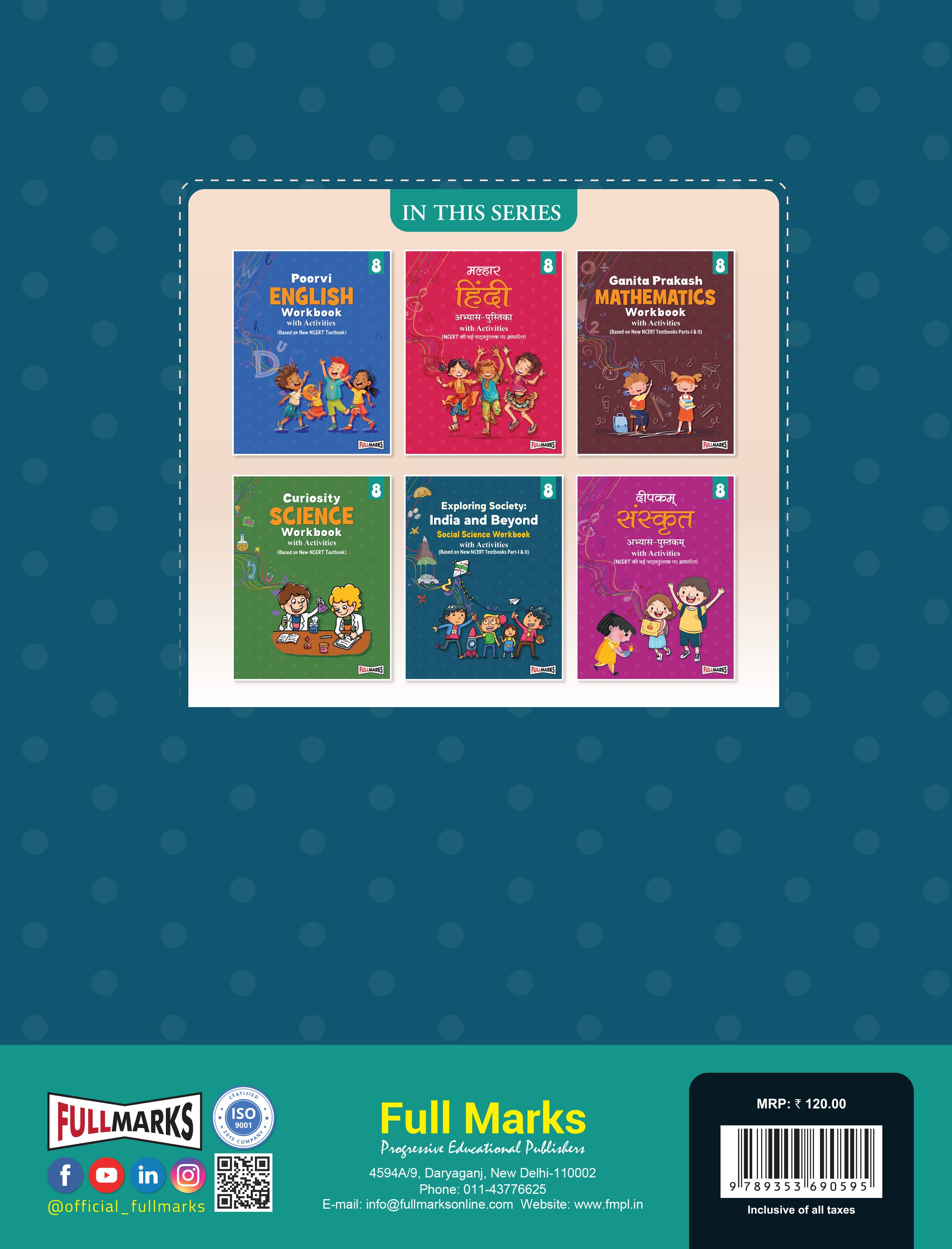 Full Marks Social Science Workbook (With Activities) Class 8 | Based on Latest NCERT Textbook Exploring Society Part 2 and CBSE Syllabus | Includes Chapterwise Summary, Practice Papers and More