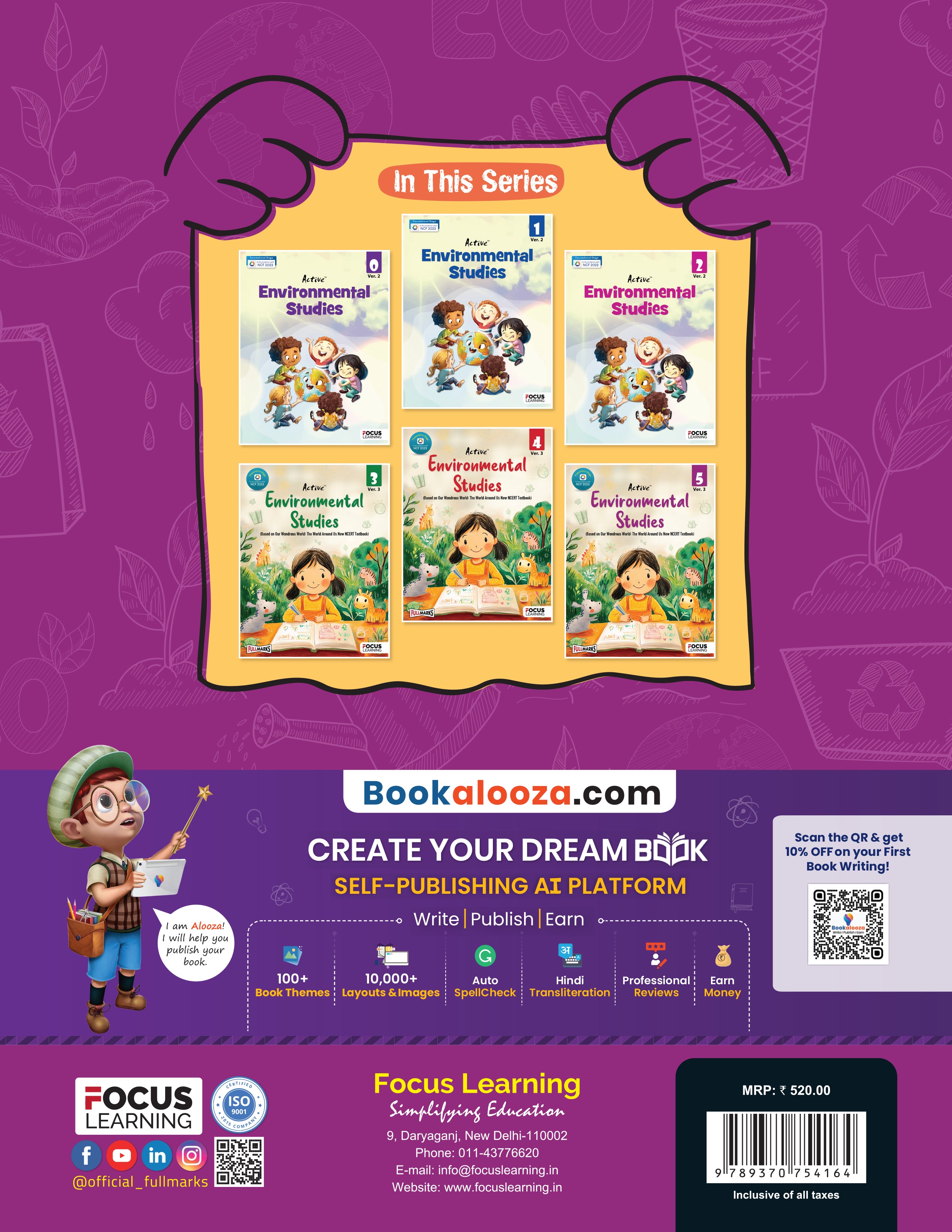 Focus Learning Active Environmental Studies Ver. 3 for Class 5 | Based on New NCERT Textbook Our Wondrous World | In Accordance with NCF 2023