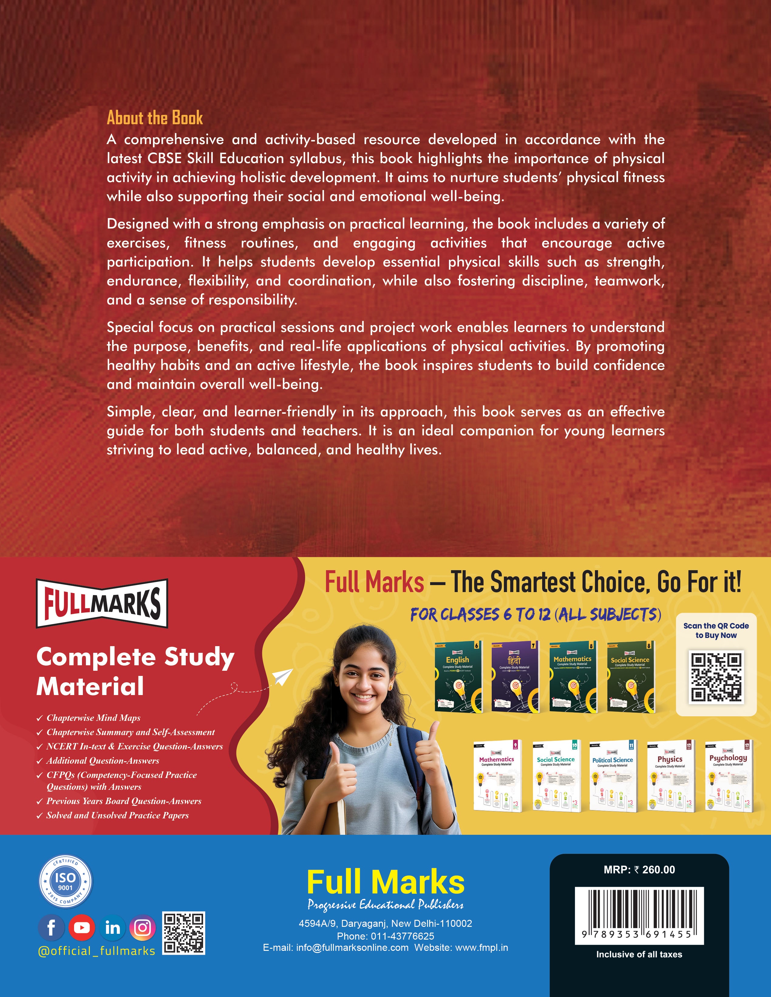Full Marks Skill Education Physical Activity Trainer Practicals & Project Works for Class 9 | As per Latest CBSE Syllabus | Subject Code 418