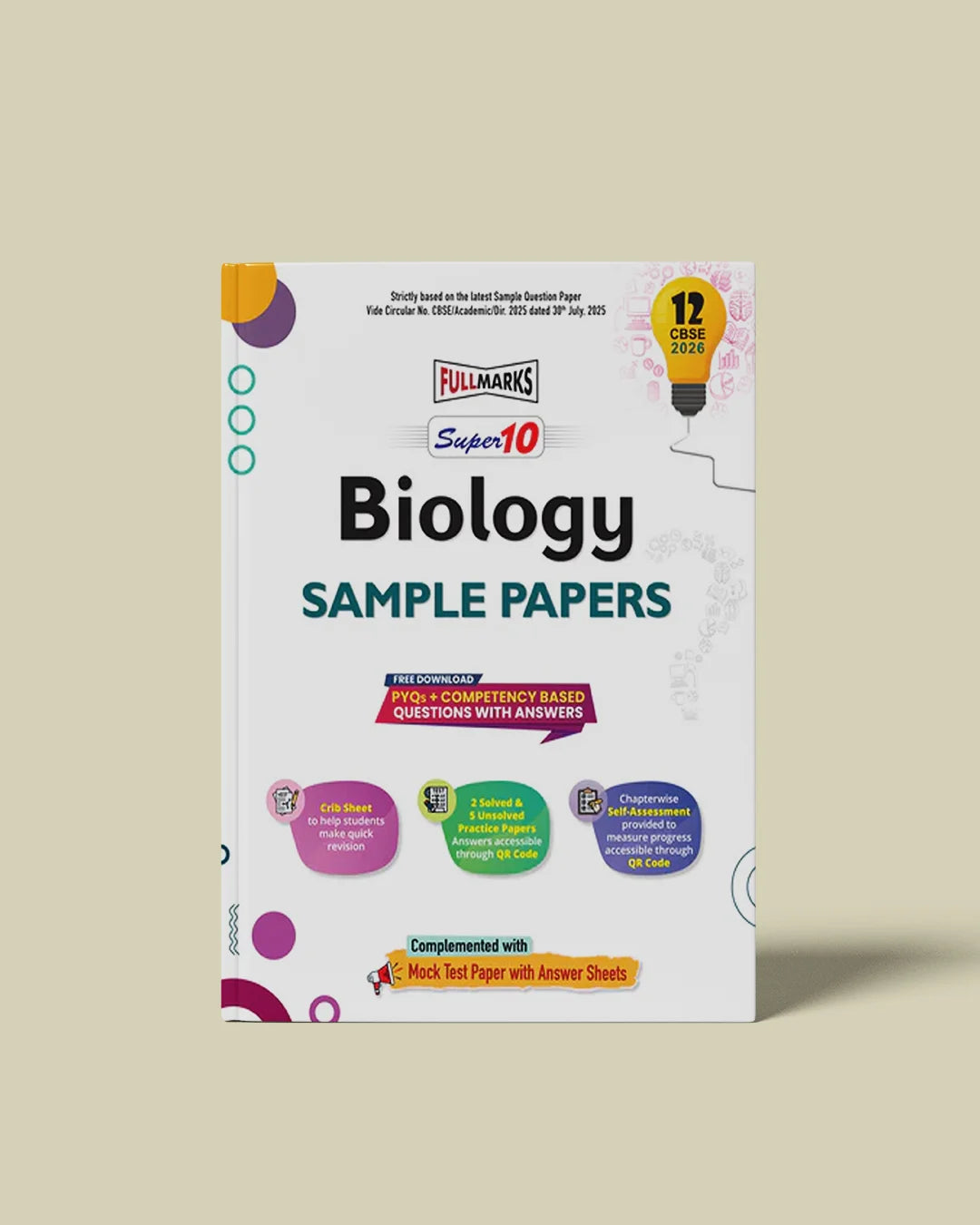 Full Marks Super10 Biology Sample Paper Class 12 – for CBSE 2026 Exams | Based on Latest CBSE Guidelines | Competency-Based Questions, PYQs, Practice Papers, Crib Sheet & Self-Assessment Tools