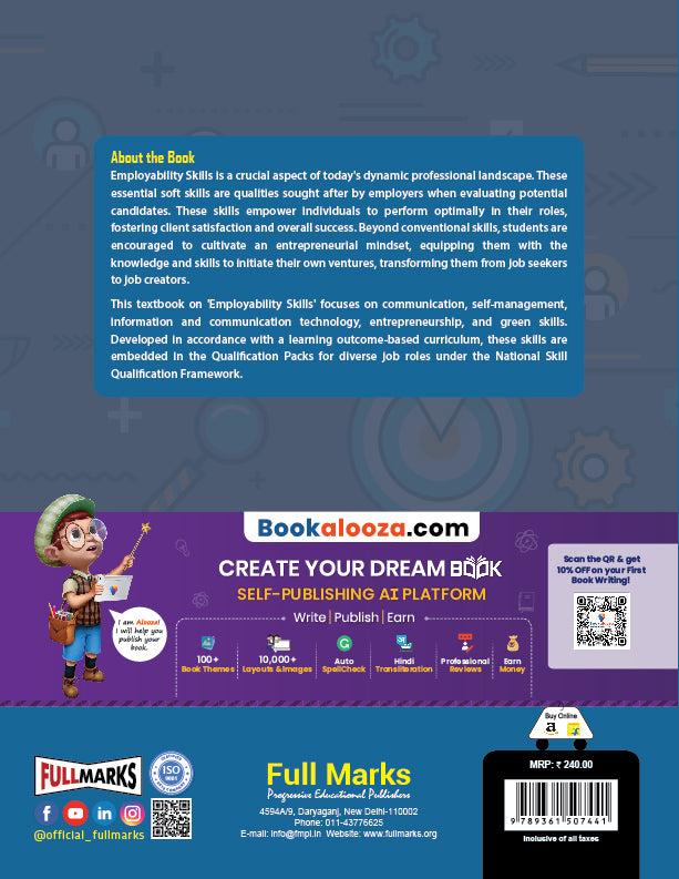Full Marks Employability Skills Skill Education Textbook for Class 10 | Common Book for All Skill Subjects