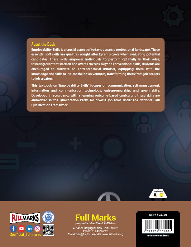 Full Marks Employability Skills Skill Education Textbook for Class 12 | Common Book for All Skill Subjects