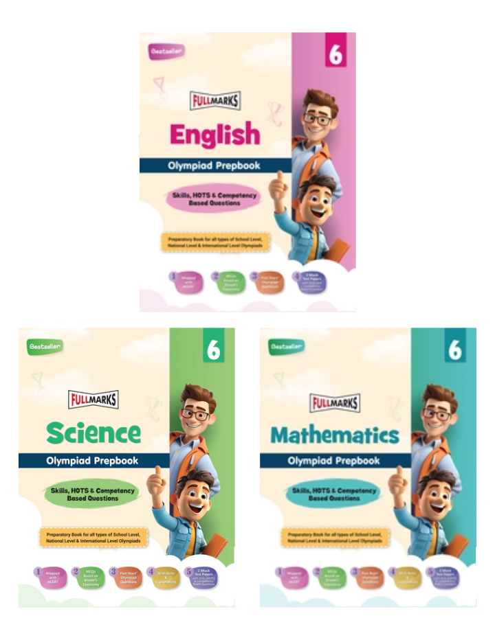 Olympiad Combo (Math, English & Science) Books for Class 6