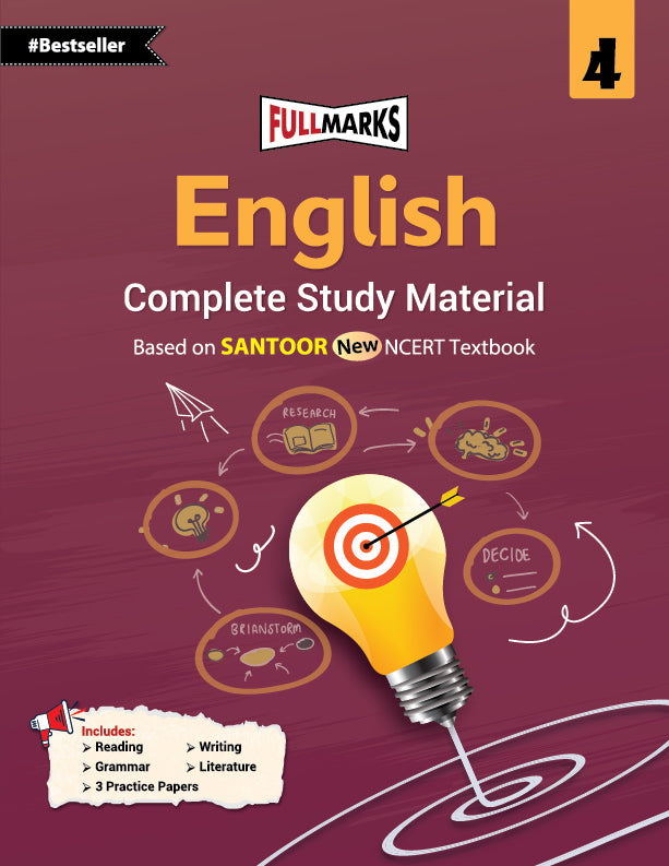 Full Marks English Complete Study Material Class 4 | Based on Santoor New NCERT Textbook and CBSE Syllabus | Includes Chapterwise Summary, Solved Q/A, Practice Papers and More