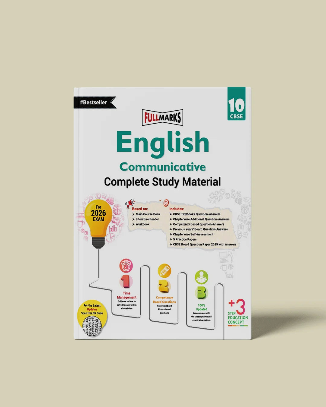 Full Marks English Communicative Complete Study Material Class 10 | Based on Main Course Book, Literature Reader, Workbook | Includes Chapterwise Summary, Solved Q/A, Practice Papers and More