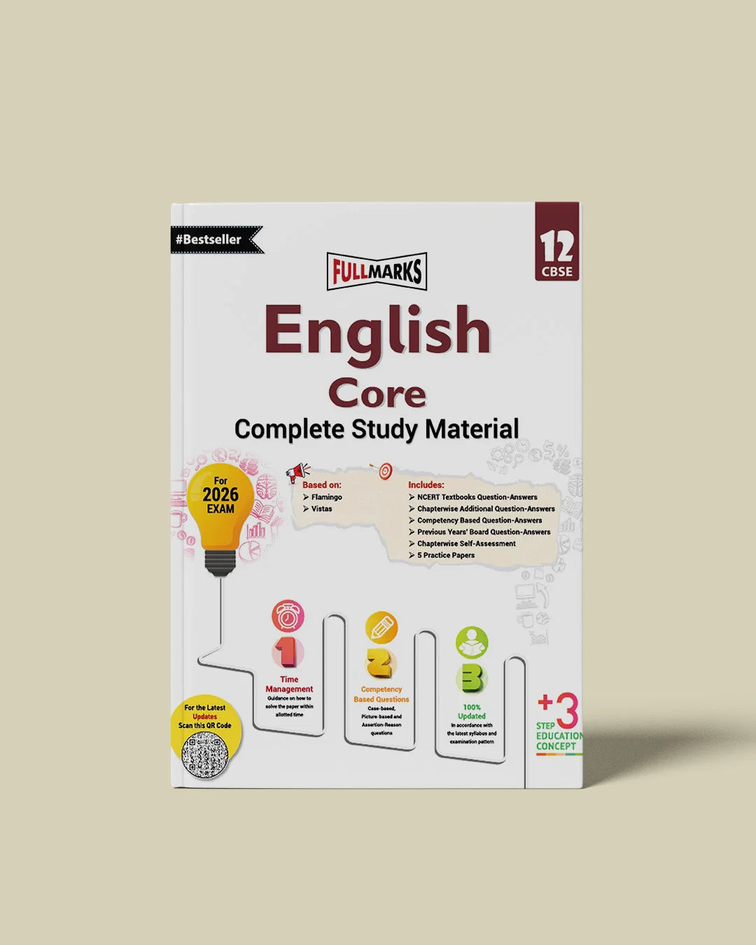 Full Marks English Core Complete Study Material Class 12 | Based on Flamingo, Vistas | Includes Chapterwise Summary, Solved Q/A, Practice Papers and More
