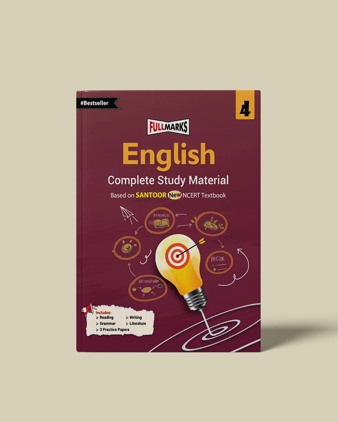 Full Marks English Complete Study Material Class 4 | Based on Santoor New NCERT Textbook and CBSE Syllabus | Includes Chapterwise Summary, Solved Q/A, Practice Papers and More