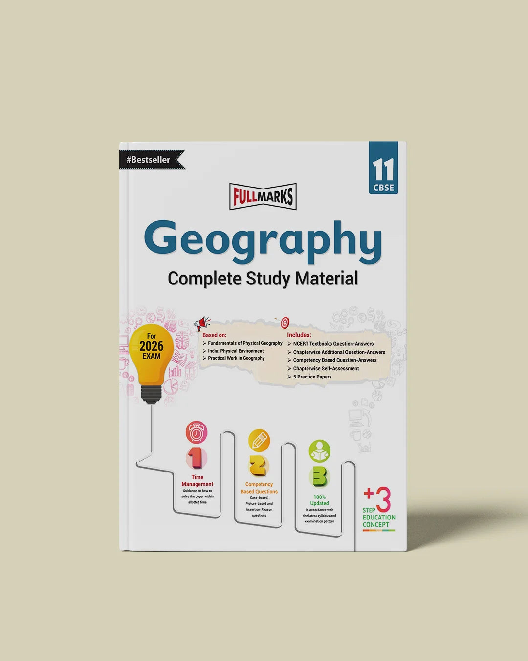 Full Marks Geography Complete Study Material Class 11 | Based on Fundamentals of Physical Geography, India: Physical Environment, Practical Work in Geography | Includes Chapterwise Summary, Solved Q/A, Practice Papers and More
