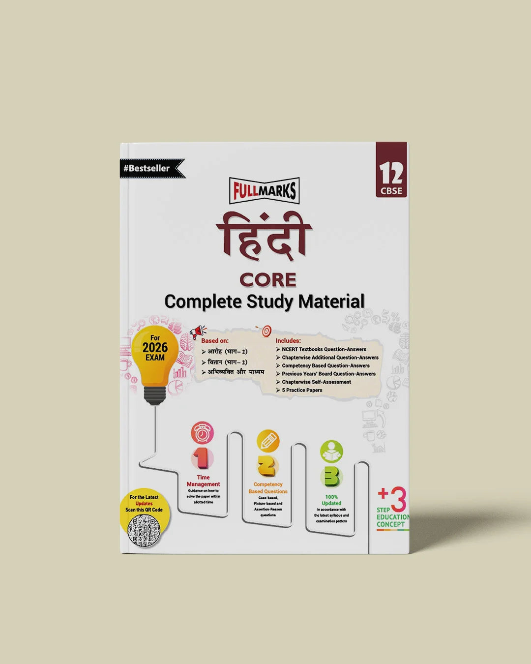 Full Marks Hindi Core Complete Study Material Class 12 | Based on Aroh (Part-2), Vitaan (Part-2), Abhivyati And Madhyam | Includes Chapterwise Summary, Solved Q/A, Practice Papers and More