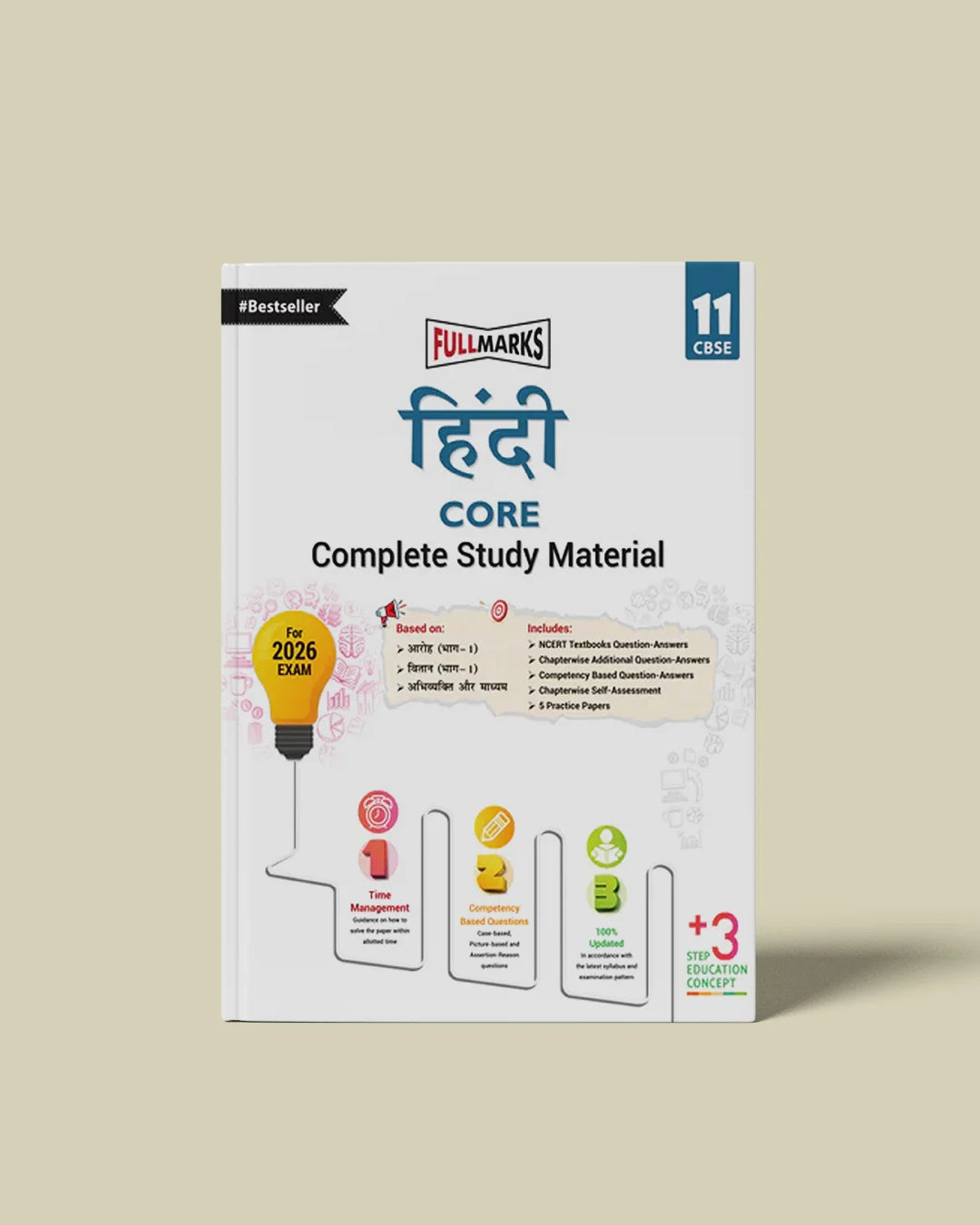 Full Marks Hindi Core Complete Study Material Class 11 | Based on Aroh (Part-1), Vitaan (Part-1), Abhivyati And Madhyam | Includes Chapterwise Summary, Solved Q/A, Practice Papers and More