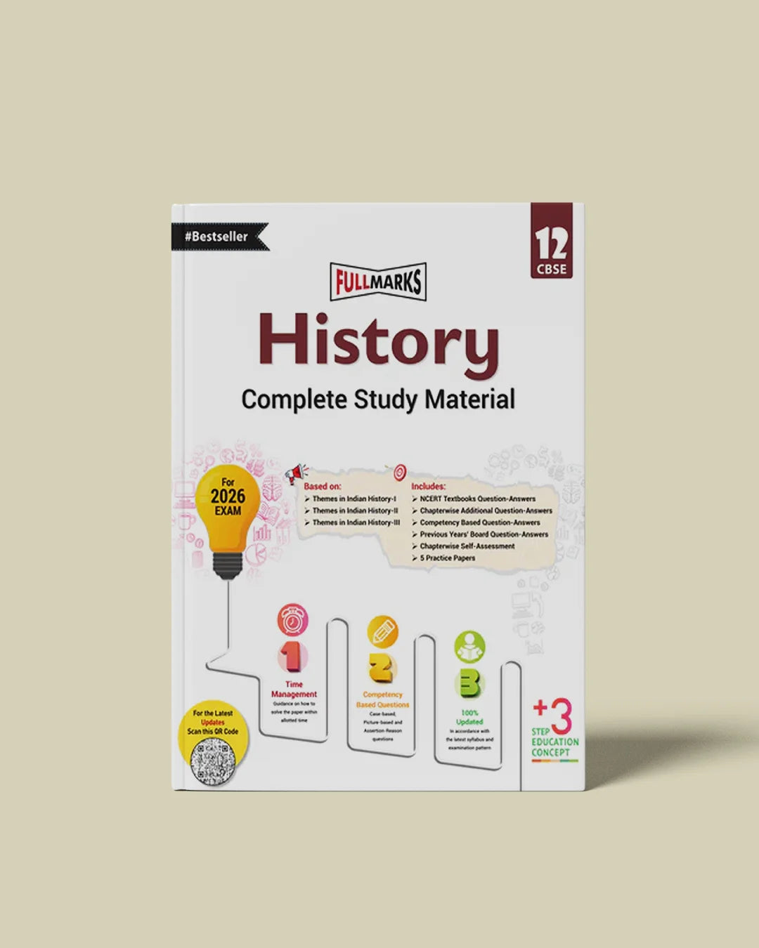Full Marks History Complete Study Material Class 12 | Based on Themes in Indian History-I, Themes in Indian History-II, Themes in Indian History-III | Includes Chapterwise Summary, Solved Q/A, Practice Papers and More