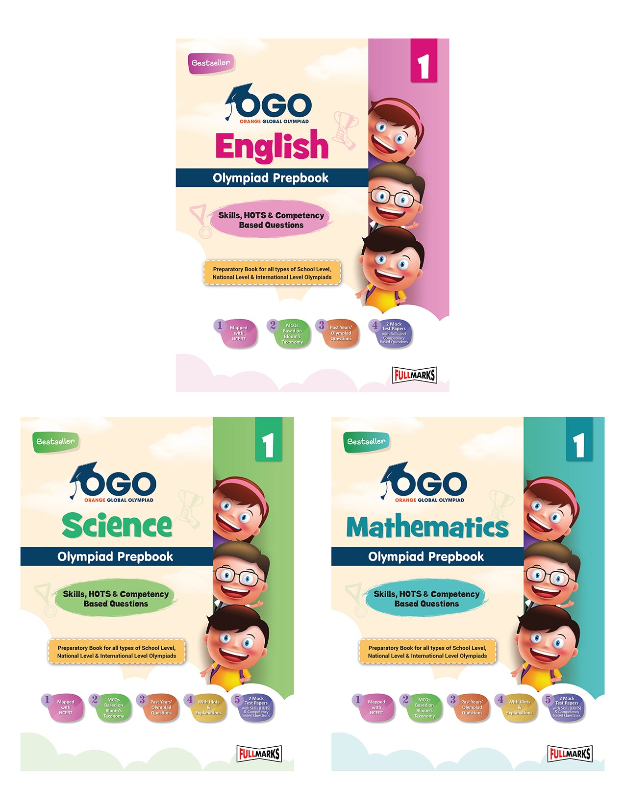 Olympiad Combo (Math, English & Science) - Class 1 - Full Marks