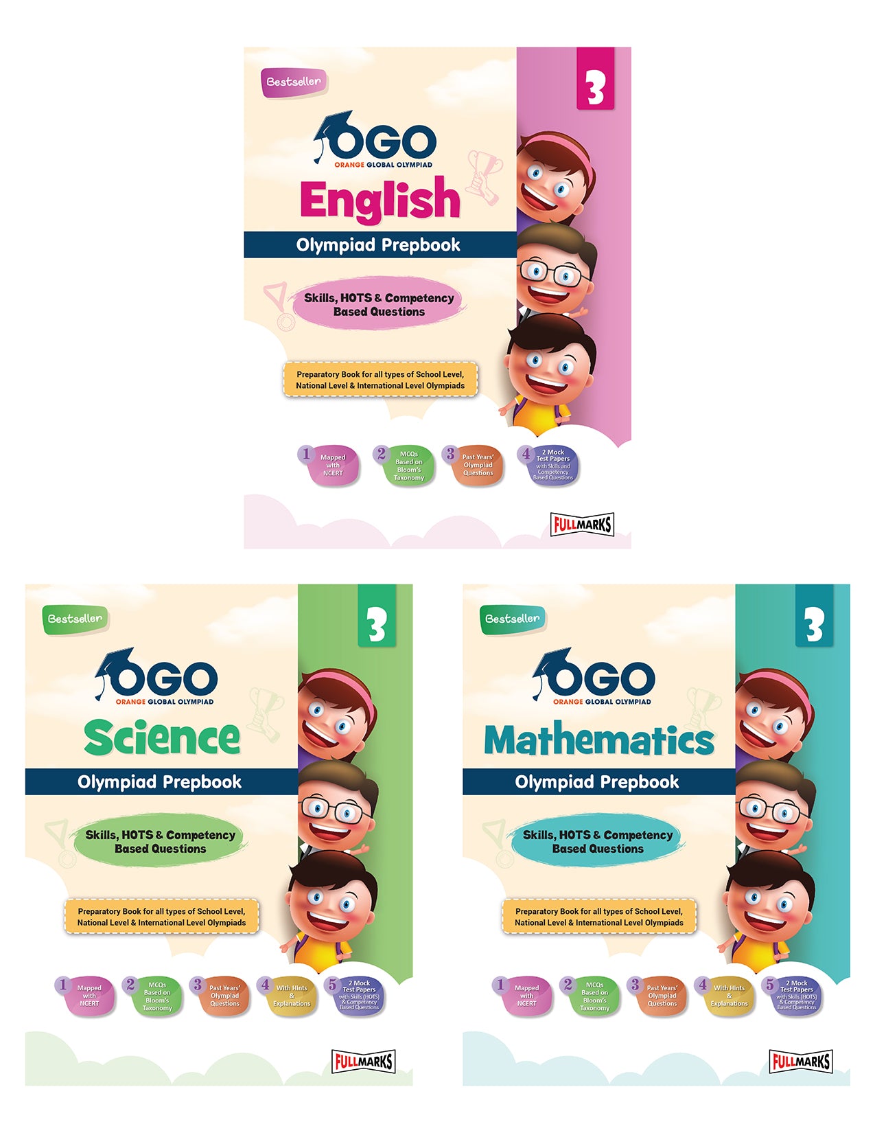 Olympiad Combo (Math, English & Science) - Class 3 - Full Marks