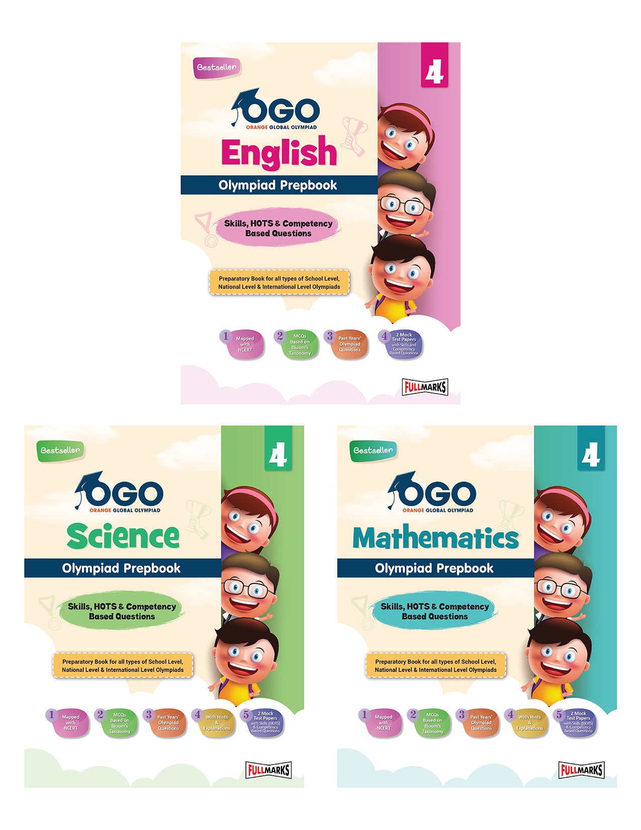 Olympiad Combo (Math, English & Science) - Class 4 - Full Marks