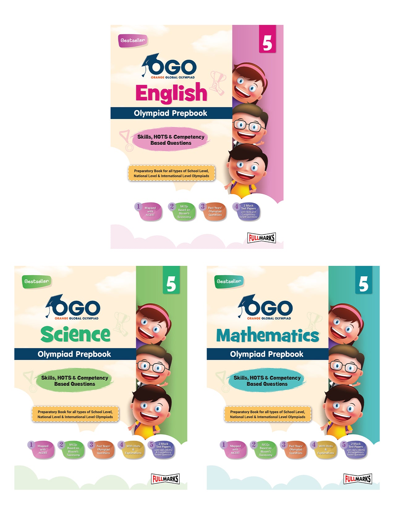 Olympiad Combo (Math, English & Science) - Class 5 - Full Marks