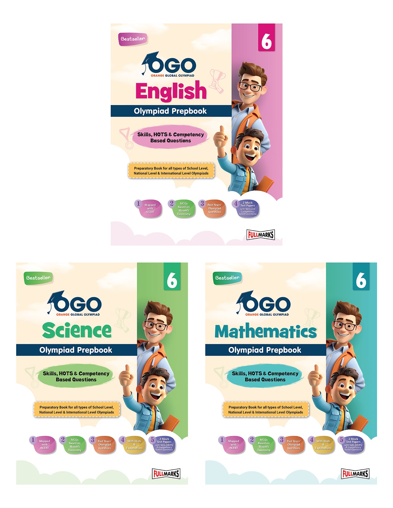 Olympiad Combo (Math, English & Science) - Class 6 - Full Marks