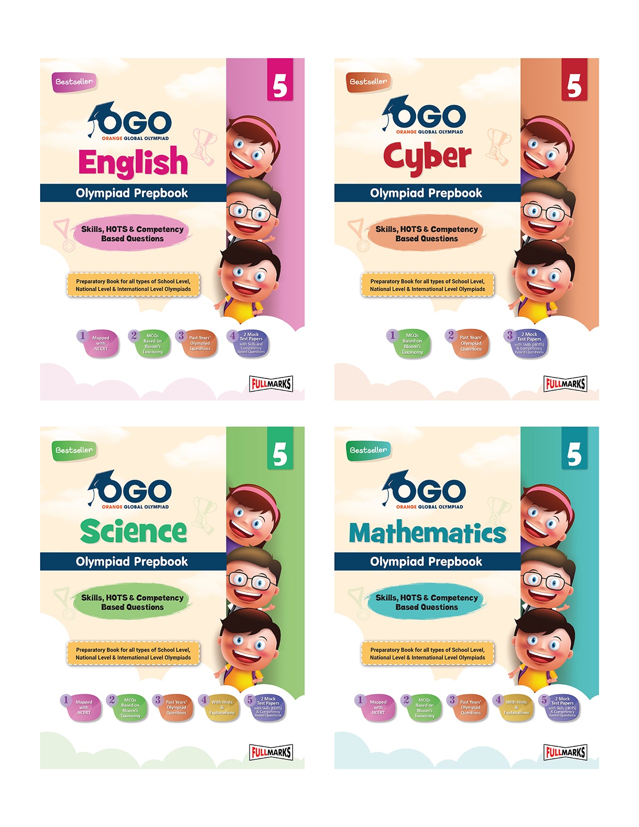 Olympiad Combo (Math, English, Cyber & Science) - Class 5 - Full Marks