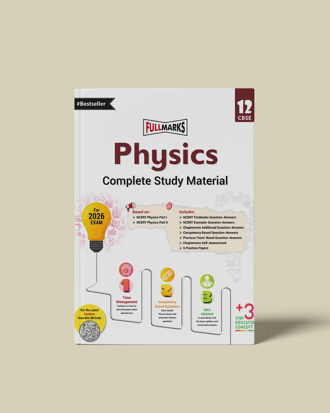 Full Marks Physics Complete Study Material Class 12 | Based on Latest NCERT Textbook Physics (Part 1 & 2) and CBSE Syllabus | Includes Chapterwise Summary, Solved Q/A, Practice Papers and More