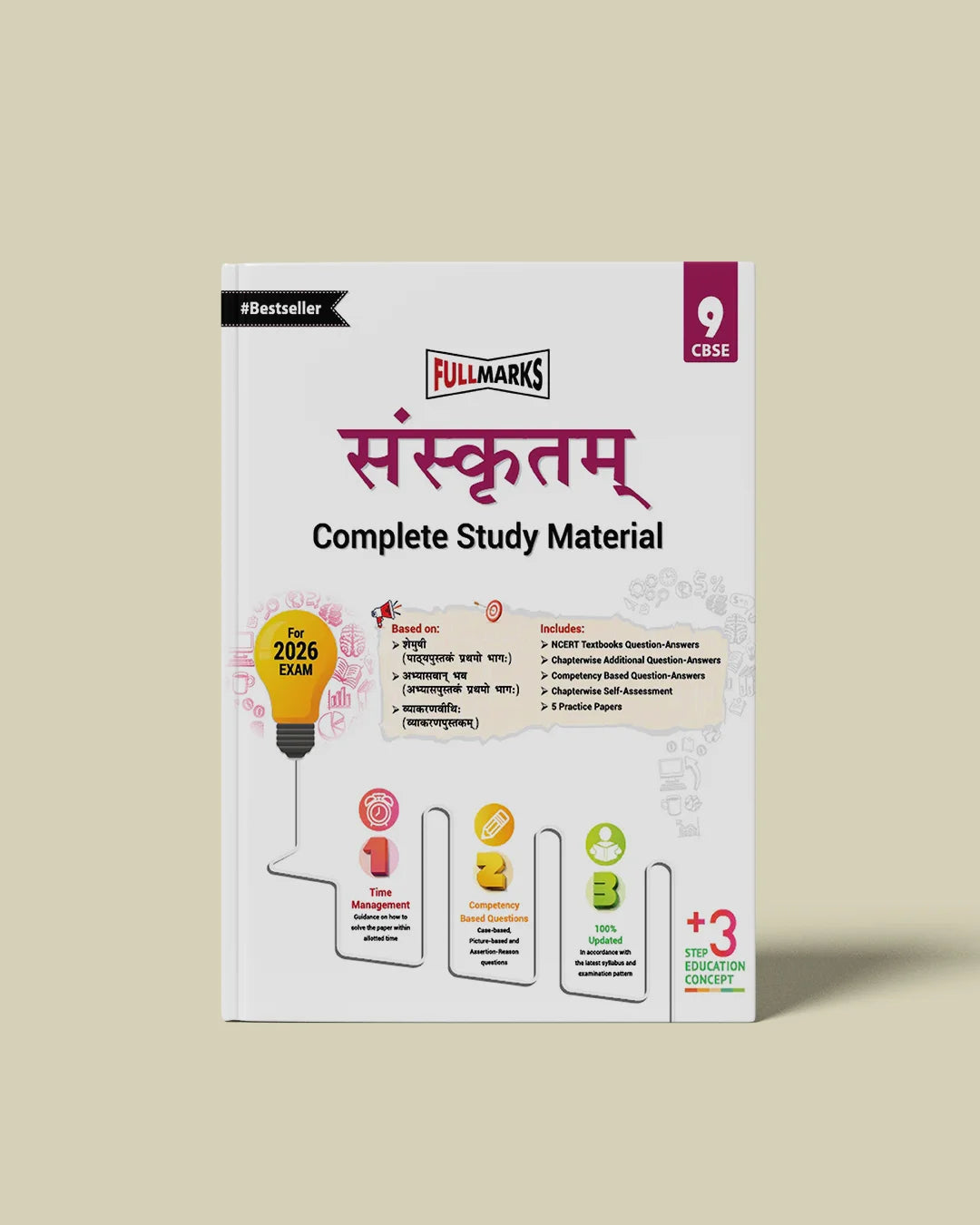Full Marks Sanskrit Complete Study Material Class 9 | Based on Shemushi, Abhyaswaan Bhav, Vyaakaranaveethi | Includes Chapterwise Summary, Solved Q/A, Practice Papers and More