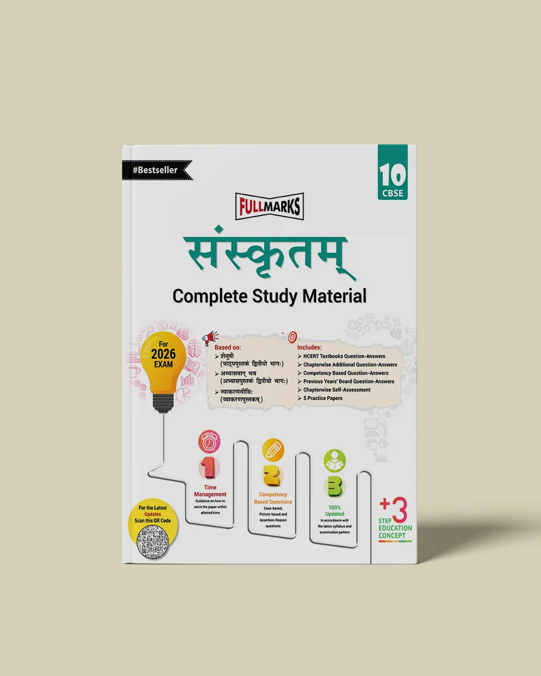 Full Marks Sanskrit Complete Study Material Class 10 | Based on Shemushi, Abhyaswaan Bhav, Vyaakaranaveethi | Includes Chapterwise Summary, Solved Q/A, Practice Papers and More