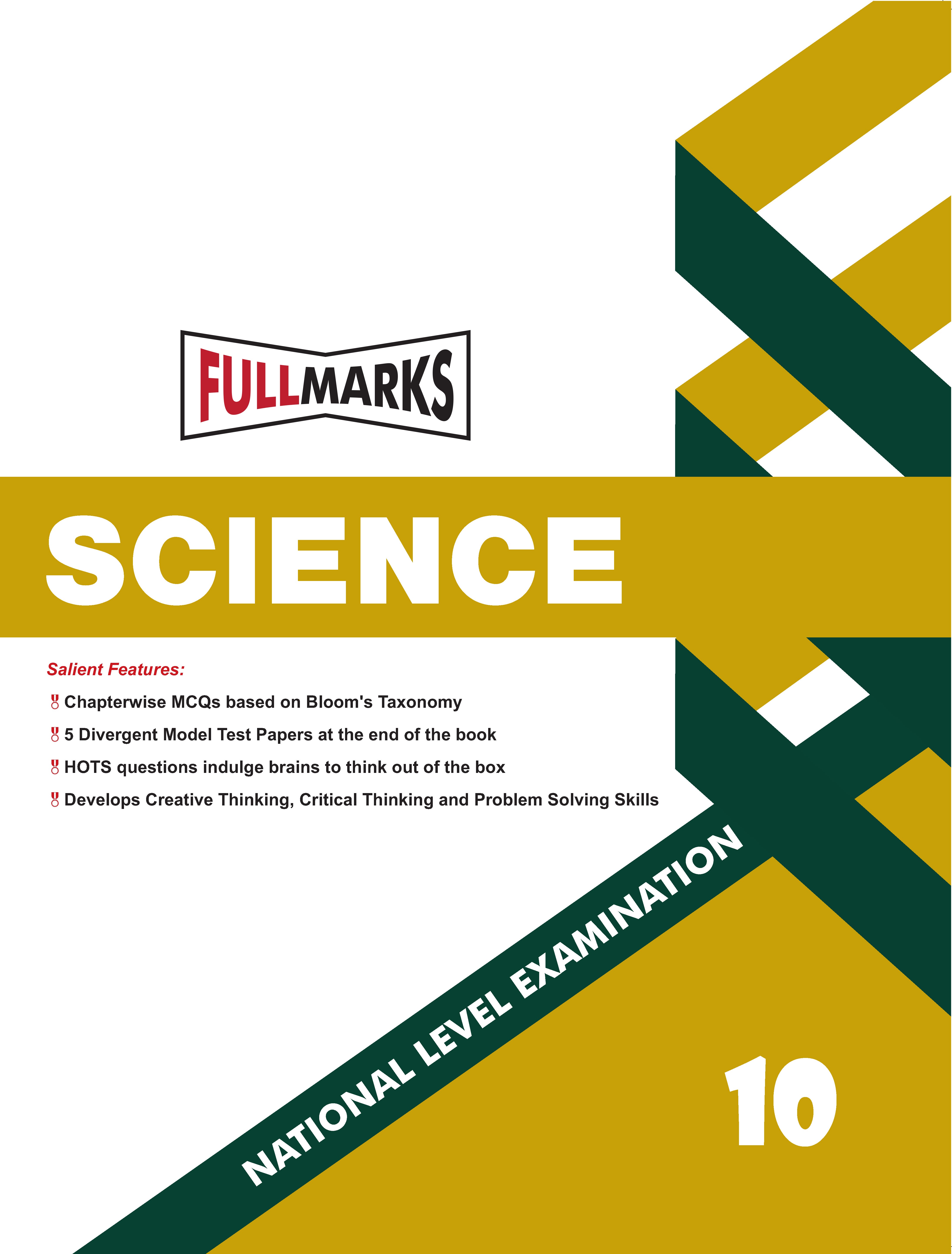 Full Marks Science NLE Olympiad Prep Book for Class 10: Aligned with Bloom's Taxonomy, NCERT Syllabus, HOTS, and Model Test Papers | Strengthens Problem-Solving Skills | Ideal for 2025 & 2026 Olympiads