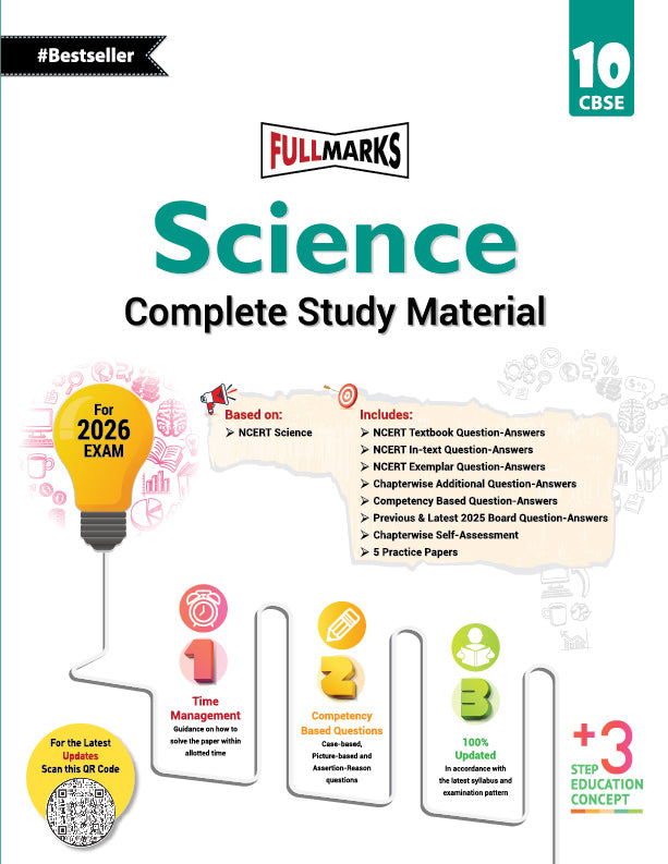 Full Marks Science Complete Study Material Class 10 | Based on New NCERT Science Textbook and CBSE Syllabus | Includes Chapterwise Summary, Solved Q/A, Practice Papers and More