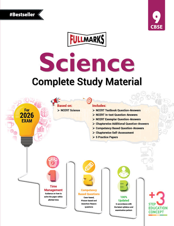 Full Marks Science Complete Study Material Class 9 | Based on New NCERT Science Textbook and CBSE Syllabus | Includes Chapterwise Summary, Solved Q/A, Practice Papers and More